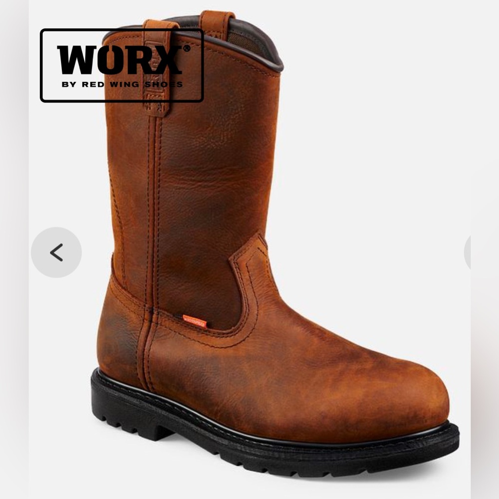 Red Wing Men’s Worx Truss Steel-Toed Waterproof Leather Boots, NEW, Size 11 WW